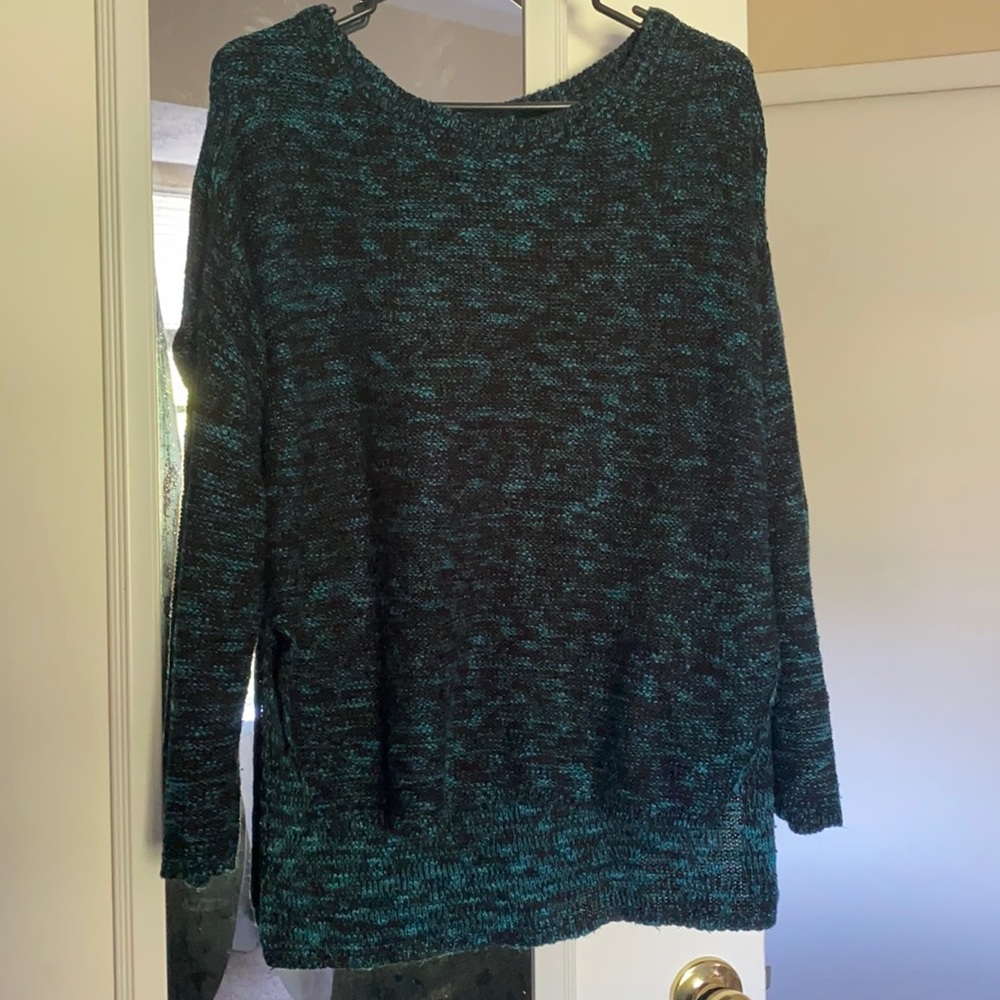 Blue and black sweater